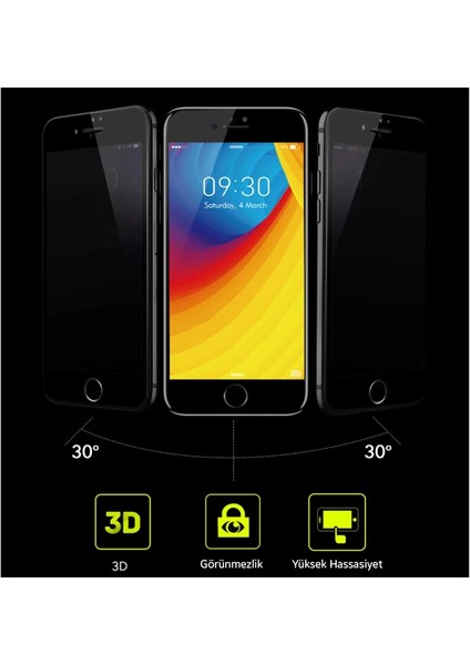 Kuulaa Iphone 6s-6 Plus 3D Full Privacy Gizlilik Kırılmaz Cam Ekran KORUYUCU-(190 - KT8105-7172 modelleri