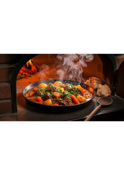 Emaye Fırın Tepsisi Yuvarlak 8'li Set 28-30-32-34-36-38-40-42 cm