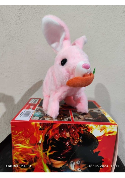 Luxury Elektronik Pilli Sesli Zıplayan Hareketli Havuçlu Peluş Tavşan 18X17 cm Kaliteli Ürün 1 Adet fiyatları