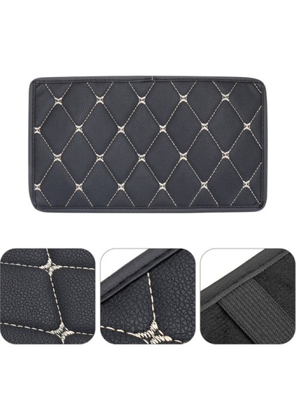 Kol Dayama Örtüsü Kare Siyah Deri Gümüş Desen fiyatları