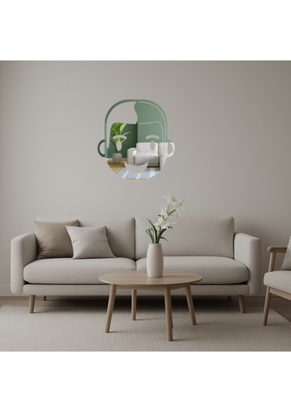 Erkek Yüzü Tasarımlı Dekoratif Aynalı Tablo - KT7728-1429