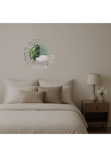 Eğlenceli Çizim Güneş Dekoratif Aynalı Tablo - KT8224-1502 fiyatları