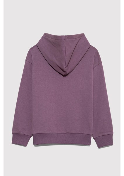 Pamuklu Logo Baskılı Loose Fit Kapüşonlu Sweat Erkek Çocuk Sweat 6S10143 fiyatları