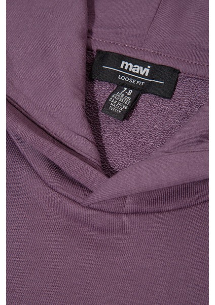 Pamuklu Logo Baskılı Loose Fit Kapüşonlu Sweat Erkek Çocuk Sweat 6S10143 modelleri