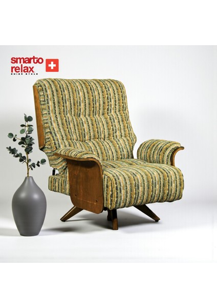Relax TV Koltuğu Berjer (Çok Renkli) – Genova Eleganza (Berjer + Puf), Döner Mekanizmalı, Ergonomik, Kadife/Şönil Kumaş, Dekoratif Tekli Koltuk (Salon/Oturma Odası) fiyatları
