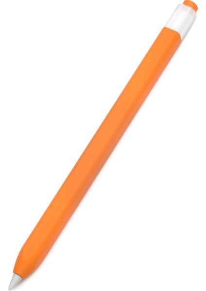Apple Pencil Için (1. Nesil) Jelly Stylus Pen Silikon Kılıf Koruyucu Kapak (Kısa Versiyon)-Turuncu (Yurt Dışından)