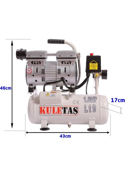 9 Lt Süper Sessiz Yağsız Kompresör fiyatları