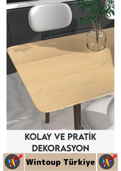 Kolay Temizlenir Su Yağ Neme Dayanıklı Şık Ahşap Görünümlü Kendinden Yapışkanlı Kaplama Kağıdı 5 Mtr fırsatları