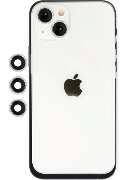 iPhone 14 Shine Kamera Lens - Gümüş - KT5708-6287