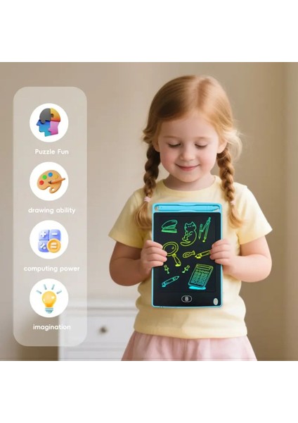 Gençler Için Etkileşimli LCD Yazı Tahtası - Renkli Ekran Kalem ve Pille Çalışan Eğitici Oyuncak