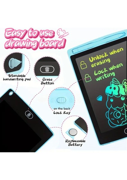 Gençler Için Etkileşimli LCD Yazı Tahtası - Renkli Ekran Kalem ve Pille Çalışan Eğitici Oyuncak fiyatları