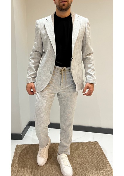 Takım Elbise Keten Jogger Pantolon -Çeket Esnek Yeni Model Yeni Trend Spor Takım fiyatları