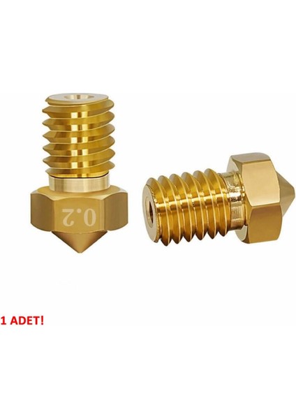 0.3mm x 1.75MM M6 Prinç Nozzle 3D Yazıcı Printer 1.75MM Filament Uyum Mk8 Cr-10 CR-10S Ender fiyatları