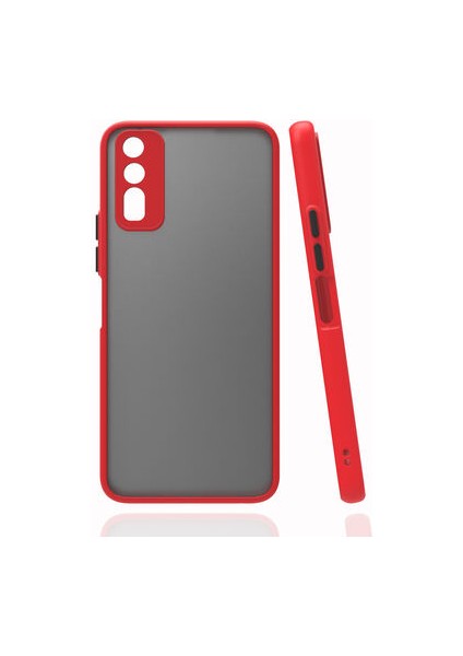 Vivo Y11S Kılıf Kenarları Renkli Sert Yapılı Şık Silikon Kapak Ryc/hux