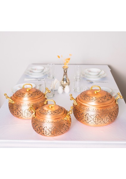 Bakır Tencere Ağır İşleme Tombul Model 3 lt fırsatları