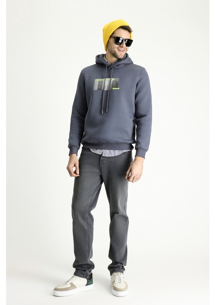 Kapüşonlu Baskılı Pamuklu Sweatshirt fiyatları