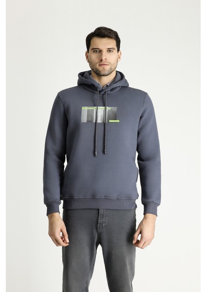 Kapüşonlu Baskılı Pamuklu Sweatshirt fırsatları