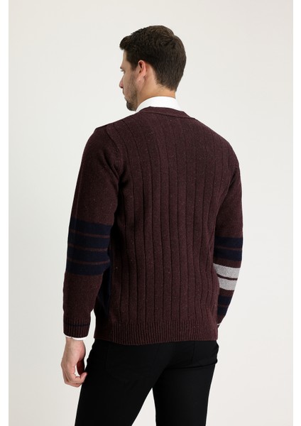 Yünlü Desenli Triko Hırka modelleri