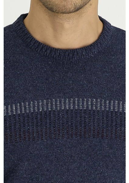 Bisiklet Yaka Regular Fit Yünlü Desenli Triko Kazak modelleri