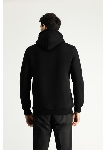 Kapüşonlu İçi Polarlı Baskılı Pamuklu Sweatshirt fırsatları