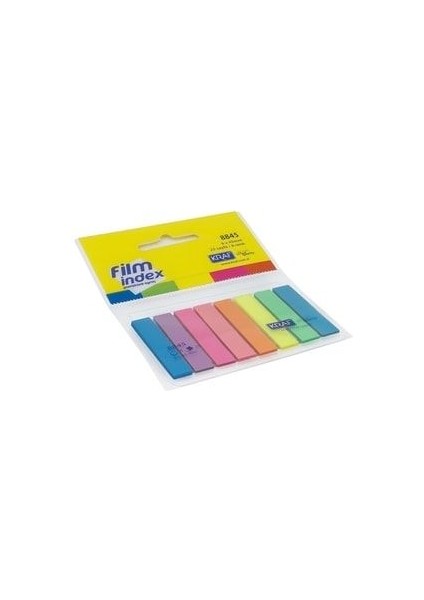 t Film Yapışkanlı Ayraç - 25 Sayfa, 8 Renk, 8x45 mm, Karışık Renkli Düz Desen fiyatları