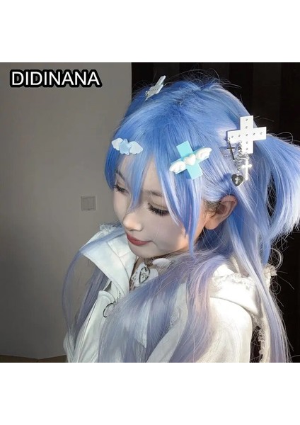 Kadınlar Çok Renkli Hapları Melek Kanatları Y2K Alt Kültür Baharat Kız Bling Yay Şapkalar Saç Tokası Süsler Lolita Harajuku Punk Saç Tokası (Yurt Dışından)