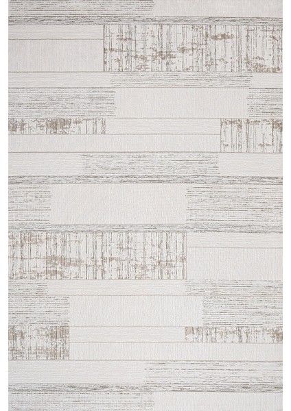 Bej Çizgili Etnik Modern Desenli Pamuk Makinada Yıkanabilir Hav Toz Vermez Leke Tutmayan Kaymaz Taban Dijital Makine Baskı Salon Yolluk Mutfak Halı