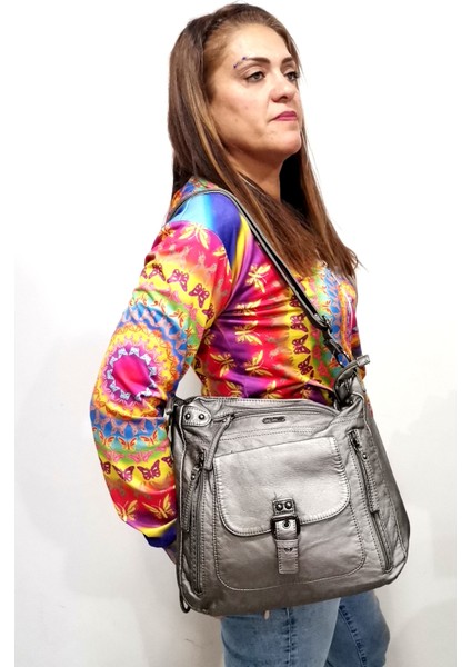 Ccs Lüks 16501 Silver Omuz Çantası