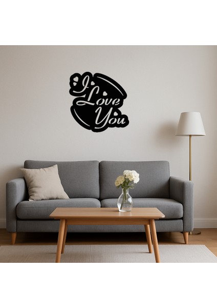 Romantik Yazılı Mdf Duvar Dekoru - KT9797-6434 fırsatları