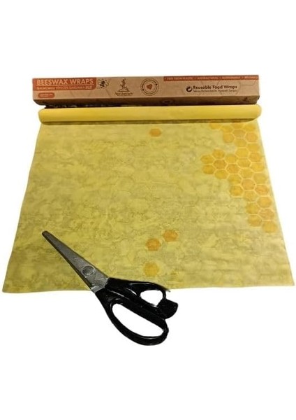 Balmumu Gıda Sargısı - Yeniden Kullanılabilir - Çevre Dostu Sıfır Atık - Ekmek ve Sandviç Sargısı - Sürdürülebilir Hediyeler Yeniden Kullanılabilir Balmumu Gıda Sargıları 33X100CM