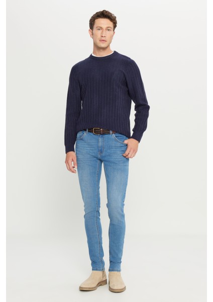 Erkek Açık Mavi Ekstra Slim Fit Dar Kesim Rıss Pamuklu Esnek Denim Jean Kot Pantolon fiyatları