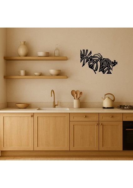 Tropikal Monstera Desenli Mdf Duvar Tablosu - KT8176-7590 fiyatları