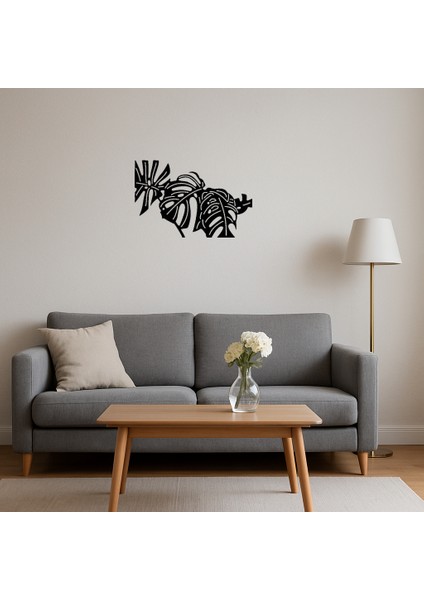 Tropikal Monstera Desenli Mdf Duvar Tablosu - KT8176-7590 fırsatları