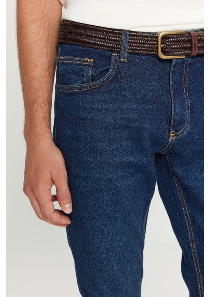 Erkek K.mavı Slim Fit Dar Kesim Magic Denim Esnek Jean Kot Pantolon