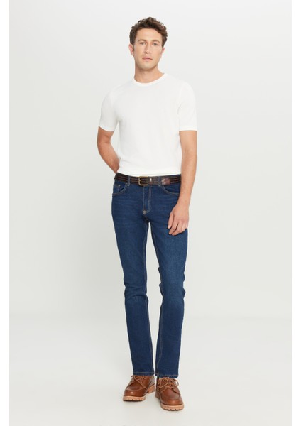 Erkek K.mavı Slim Fit Dar Kesim Magic Denim Esnek Jean Kot Pantolon