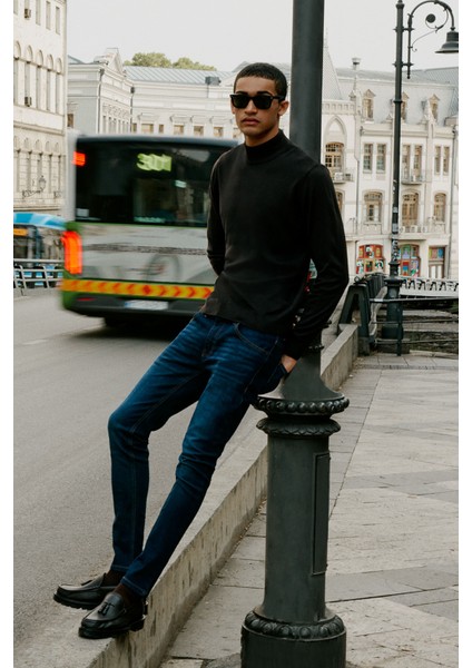 Erkek K.mavı Slim Fit Dar Kesim Magic Denim Esnek Jean Kot Pantolon fırsatları