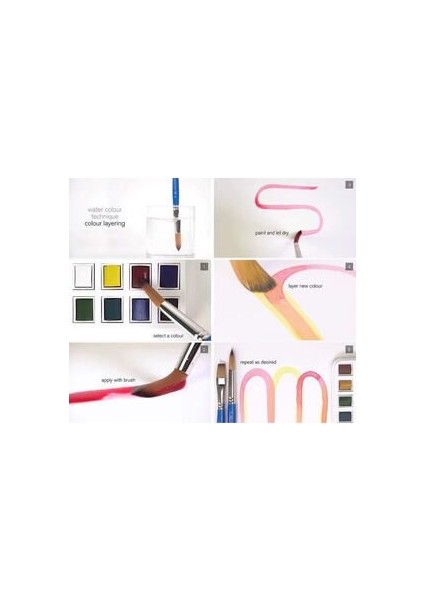 Cotman Field Box 12 Parça Sulu Boya Seti - Karışık Renkler, 14x7x3 cm, Çok Renkli Desen