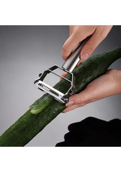 3'ü 1 Arada Paslanmaz Çelik Sebze Soyacağı - Julienne, Düz ve Şerit Soyma Fonksiyonlu, Ergonomik Mutfak Soyacağı modelleri