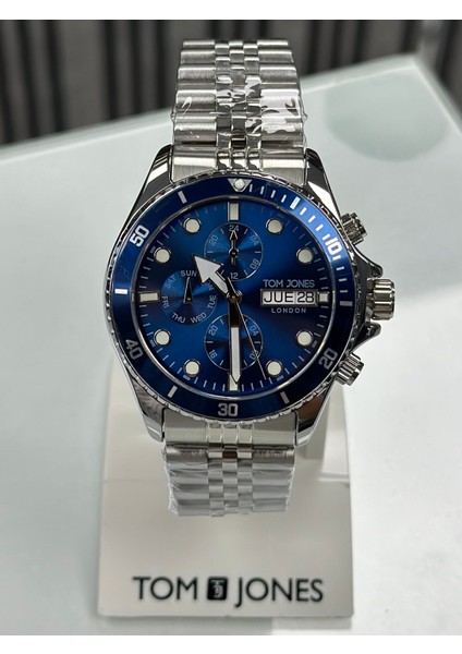 Lacivert Kadran Çelik Erkek Kol Saati