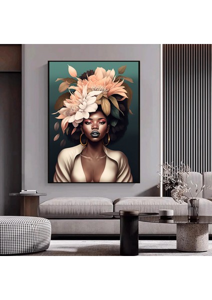 Modern Afrikalı Kadın Tablosu, Oturma Odası Için Duvar Posteri, Etnik Kadınlar Sanatı
