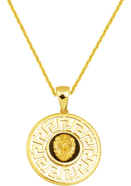 Versage 14 Ayar Altın Madalyon Kolye