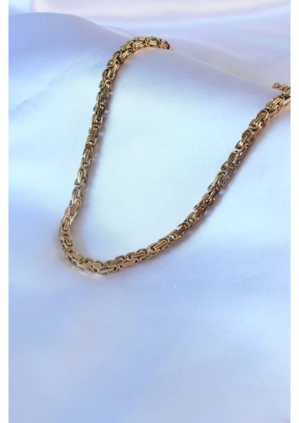 316L Çelik Gold Renk Kral Zincir Model Erkek Kolye fiyatları