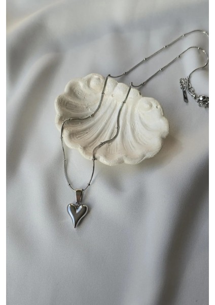 316L Çelik Dorika Toplu Zincirli Balon Kalpli Kolye fiyatları