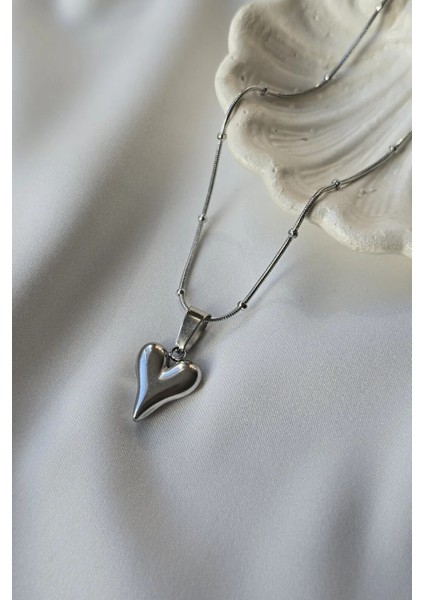 316L Çelik Dorika Toplu Zincirli Balon Kalpli Kolye modelleri