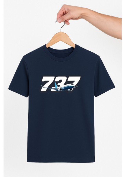 737 Boeing Uçağı Baskılı Tshirt Pilot - Havacı - Uçak Tutkunu Hediye