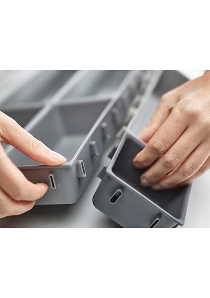 Joseph Blox 7 Parçalı Mutfak Çatal Bıçak Takımı, Kırtasiye, Modüler Çekmece Düzenleyici Seti, Gri fiyatları