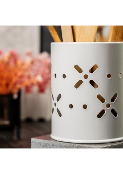 Metal Papatya Çatal-Bıçaklık Metal Mutfak Düzenleyici, Kaşıklık, Tezgahüstü Organizer, Kaşıklık Standı LN1211B modelleri