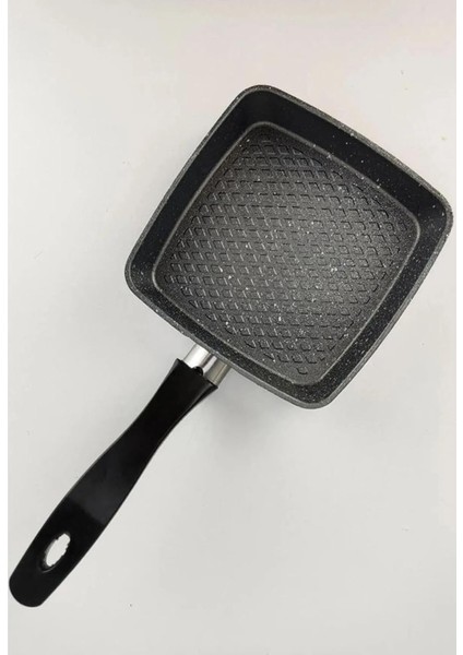 Home 12 cm Granit Sos Tavası - Mini Tereyağı Tavası, Yapışmaz Küçük Tava, Yumurtalık, Sos ve Tereyağı Eritme Için Tek Kişilik Mutfak Tavası (Kare)
