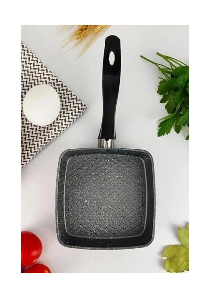 Home 12 cm Granit Sos Tavası - Mini Tereyağı Tavası, Yapışmaz Küçük Tava, Yumurtalık, Sos ve Tereyağı Eritme Için Tek Kişilik Mutfak Tavası (Kare) modelleri