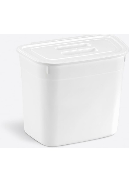 Home 7 Litre Dolap Kapağına Takılabilir Kapaklı Askılı Çöp Kovası, Plastik, Mutfak ve Banyo Için Pratik Atık Toplama Çözümü, Uzun Ömürlü ve Kolay Temizlenebilir (Beyaz)
